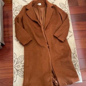 Brown trench coat